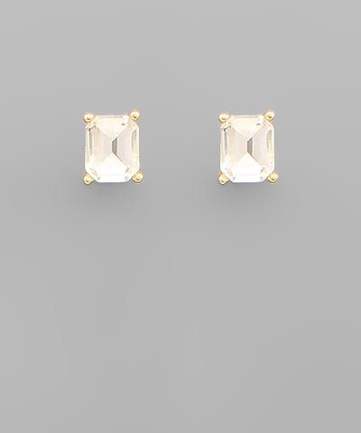 Rectangular CZ Studs