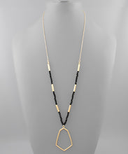 Load image into Gallery viewer, Hexagon &amp; Glass Bead Necklace
