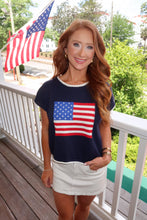 Load image into Gallery viewer, Mercia Knit Sweater Top-Navy
