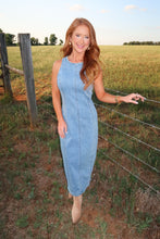 Load image into Gallery viewer, Daisy Mae Denim Midi Dress
