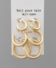 Load image into Gallery viewer, 3 Pair Hoops Set
