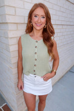 Load image into Gallery viewer, Charlie Knit Button Down-Sage
