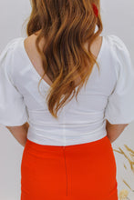 Load image into Gallery viewer, Charmer Puff Sleeve Top- White
