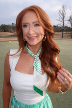 Load image into Gallery viewer, Twilly Scarf- Green Stripe
