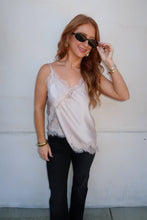 Load image into Gallery viewer, Weekend Plans Satin Lace Top
