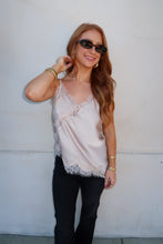 Load image into Gallery viewer, Weekend Plans Satin Lace Top
