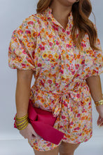 Load image into Gallery viewer, Flower Field Puff Sleeve Romper
