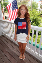 Load image into Gallery viewer, Mercia Knit Sweater Top-Navy
