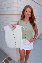 Load image into Gallery viewer, Charlie Knit Button Down-Sage
