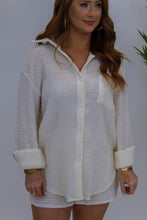 Load image into Gallery viewer, Best Days Smocked Set Button Up- Cream
