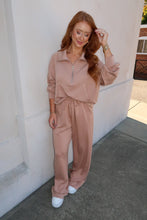 Load image into Gallery viewer, Sara Half Zip Sweatshirt-Taupe
