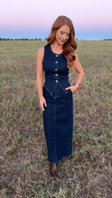 Load image into Gallery viewer, Levi High Waist Denim Skirt Set
