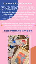 Load image into Gallery viewer, Canvas Tote Bag Painting Event
