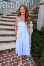 Load image into Gallery viewer, Links Striped Midi Dress- Light Blue

