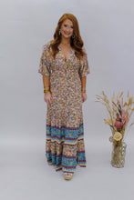 Load image into Gallery viewer, Take Me Away Floral Maxi Dress- Peach
