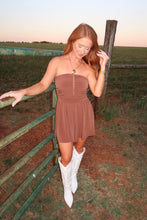 Load image into Gallery viewer, Carmen Strapless Waist Romper-Brown
