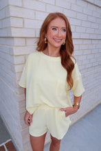 Load image into Gallery viewer, The Ease Knit Shorts Set-Yellow
