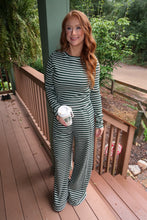 Load image into Gallery viewer, The Pine Striped Set-Green
