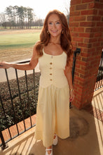 Load image into Gallery viewer, Sunshine Button Knit Top-Yellow
