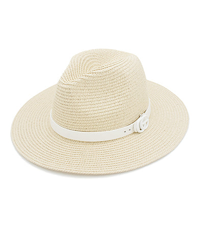Buckle Band Straw Hat