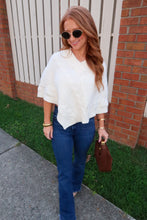 Load image into Gallery viewer, Wrapped In Warmth Knit Poncho-Cream
