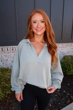 Load image into Gallery viewer, Molly Raglan Sleeve Sweatshirt- Sage

