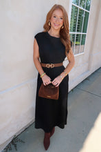 Load image into Gallery viewer, Sherri Pintuck Midi Dress-Black
