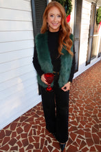 Load image into Gallery viewer, Madeline Faux Fur Open Vest- Green
