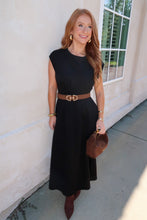 Load image into Gallery viewer, Sherri Pintuck Midi Dress-Black
