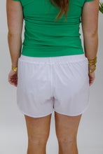 Load image into Gallery viewer, Good Vibes Highwaisted Athletic Shorts- White
