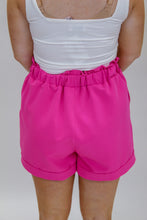 Load image into Gallery viewer, Dolly Ruffle Elastic Waist Shorts- Hot Pink
