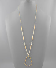 Load image into Gallery viewer, Hexagon &amp; Glass Bead Necklace
