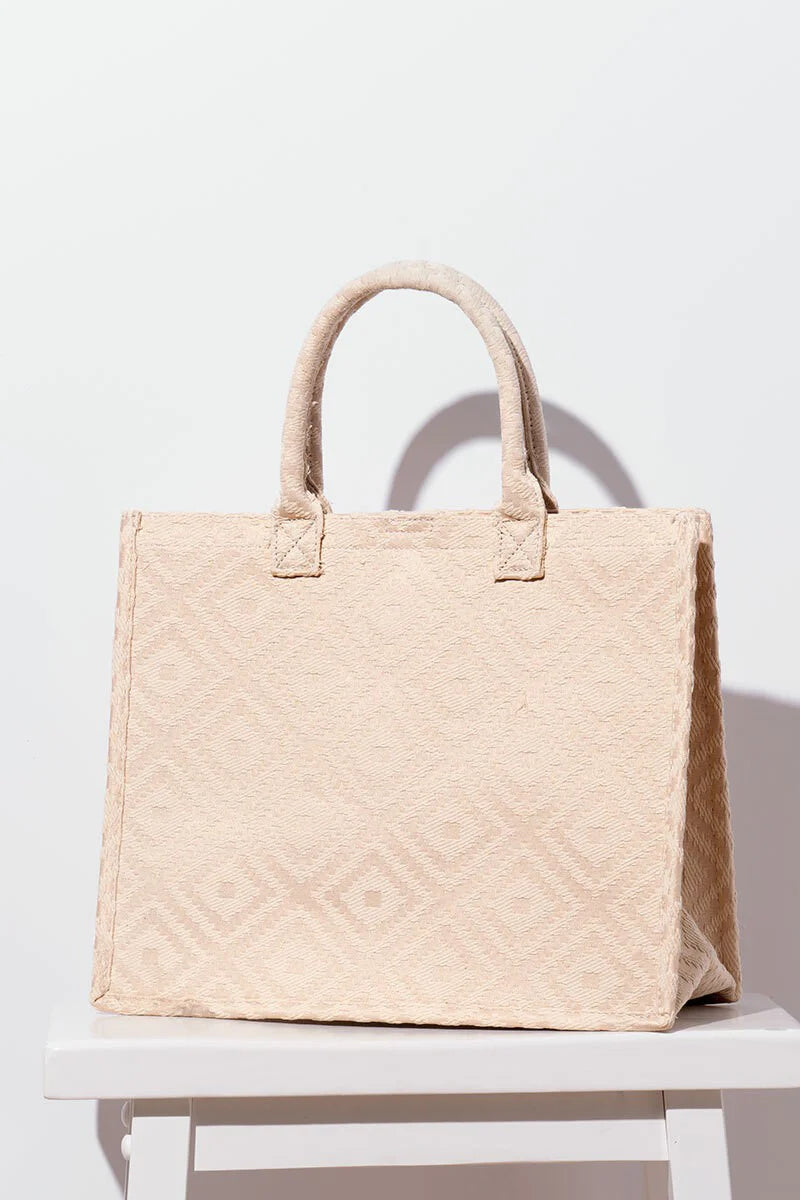 Charlotte Geometric Fabric Tote