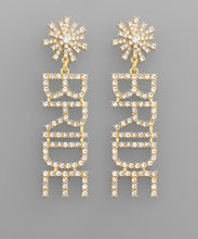 Load image into Gallery viewer, Pave BRIDE Letter Drop Earrings

