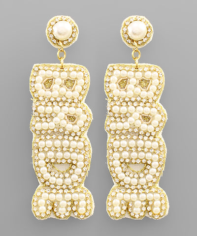 Bride Pearl & Crystal Earrings