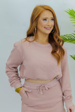 Load image into Gallery viewer, Double Trouble Quilted Bubble Top (Set)- Rose
