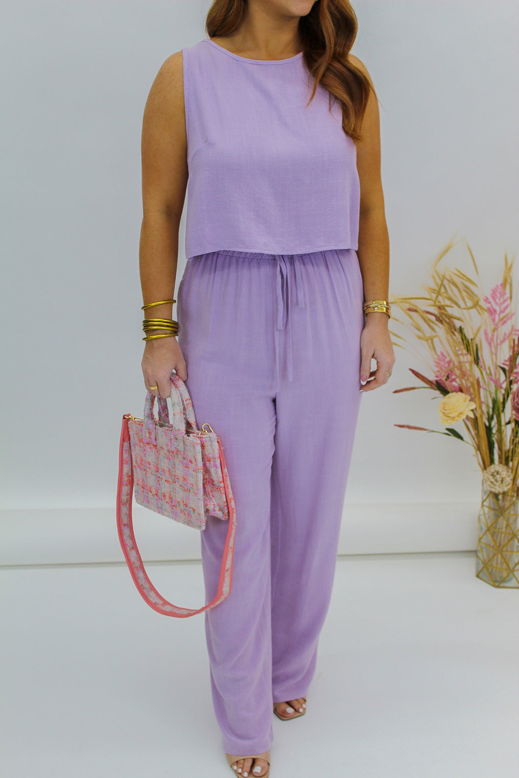 Simply You Sleeveless Set- Lavender