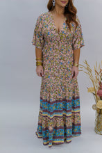 Load image into Gallery viewer, Take Me Away Floral Maxi Dress- Peach
