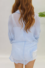 Load image into Gallery viewer, Sunbathing Knit Button Up- Blue
