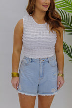 Load image into Gallery viewer, Nice &amp; Easy Puff Sleeveless Top- White
