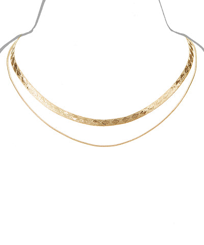 Glitter Snake Chain Dual Necklace