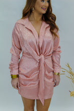 Load image into Gallery viewer, Yours Truly Cheetah Twisted Mini Dress- Pink
