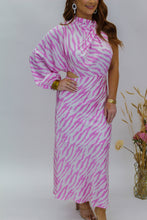 Load image into Gallery viewer, Wild Girl Satin Midi Dress- Pink
