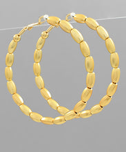 Load image into Gallery viewer, Rice Ball Beads Round Hoops
