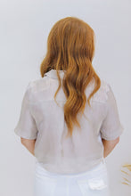 Load image into Gallery viewer, Exceptional Cropped Button Down Shirt- Champagne
