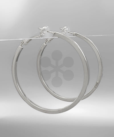 White Gold Dipped Hoops