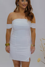 Load image into Gallery viewer, Forever Memories Off Shoulder Mini Dress- White

