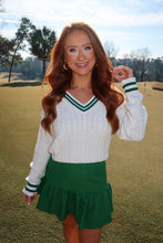 Load image into Gallery viewer, Tee Time Varsity Knit Sweater
