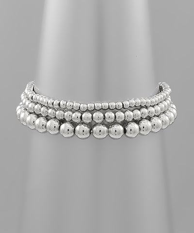 Row Metal Ball Bracelet