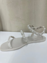 Load image into Gallery viewer, Studded Strap Sandal- Matte Off White
